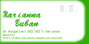 marianna buban business card